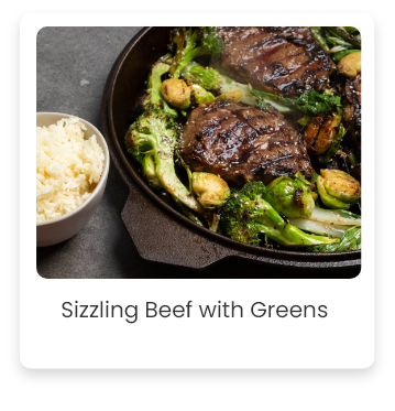 Sizzling Beef with Greens